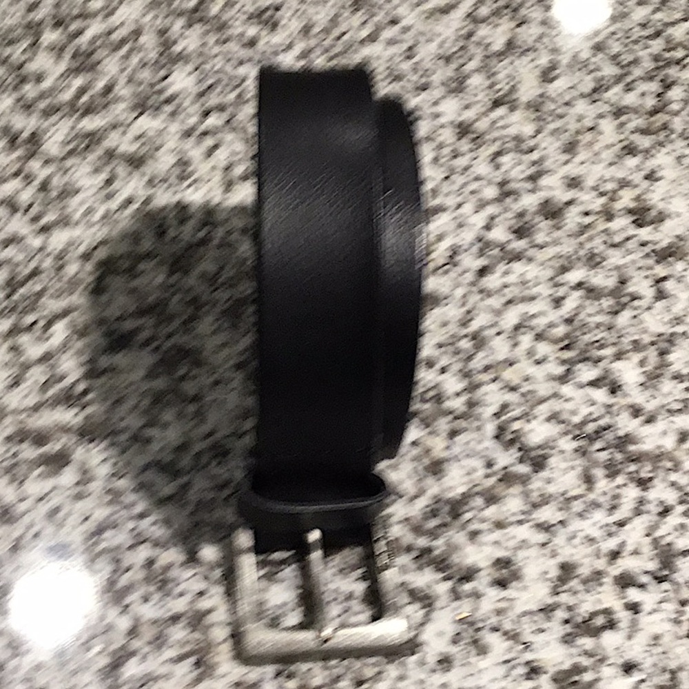 Black leather belt